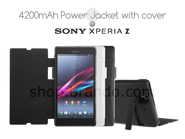 Uitlijnen Huisdieren Nacht Power Jacket for Sony Xperia Z with Cover - 4200mAh