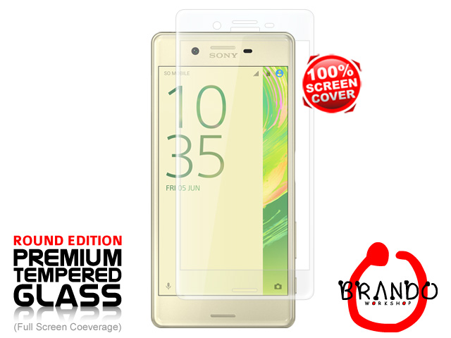 Brando Workshop Full Screen Coverage Curved Glass Protector (Sony Xperia X) - Transparent