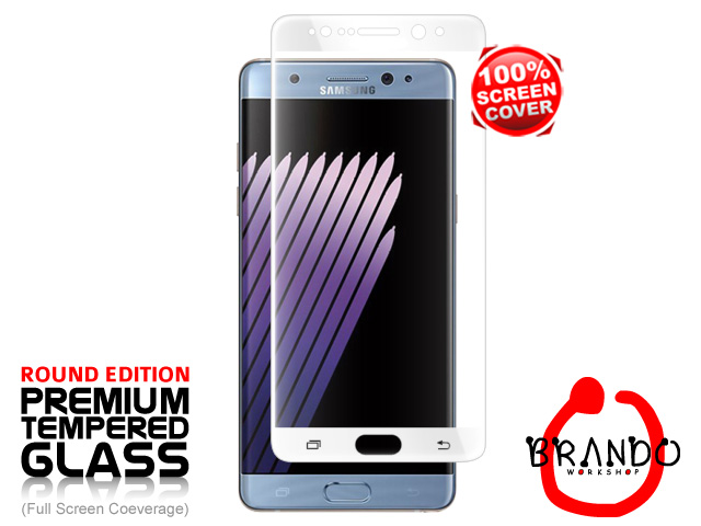 Brando Workshop Full Screen Coverage Curved Glass Protector (Samsung Galaxy Note7) - White