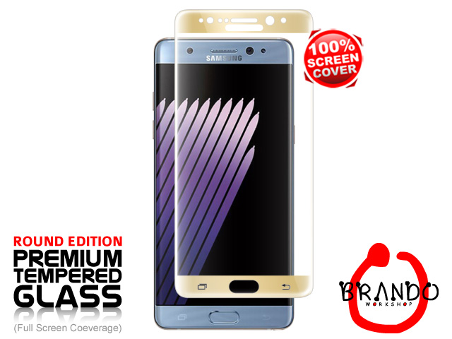 Brando Workshop Full Screen Coverage Curved Glass Protector (Samsung Galaxy Note7) - Gold