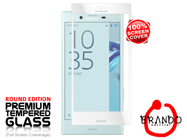 Brando Workshop Full Screen Coverage Glass Protector (Sony Xperia X Compact) - White
