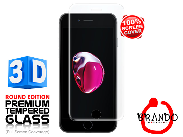Brando Workshop Full Screen Coverage Curved 3D Glass Protector (iPhone 7 Plus) – Transparent