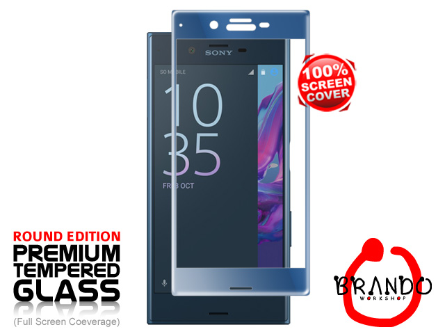 Brando Workshop Full Screen Coverage Glass Protector (Sony Xperia XZ) - Forest Blue