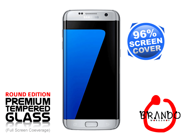 Brando Workshop 96% Half Coverage Curved Glass Protector (Samsung Galaxy S7 edge) - Black
