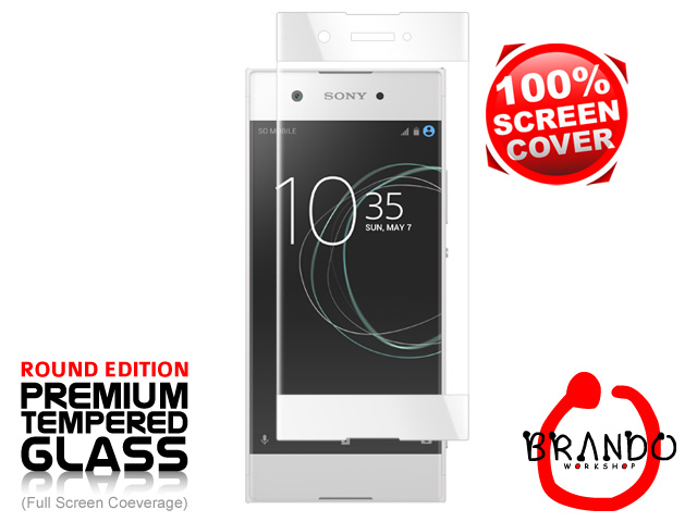 Brando Workshop Full Screen Coverage Glass Protector (Sony Xperia XA1) - White