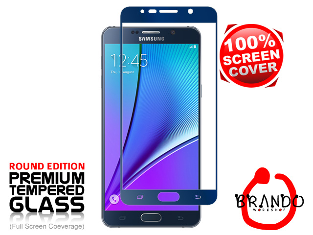 Brando Workshop Full Screen Coverage Glass Protector (Samsung Galaxy Note5) - Forest Blue