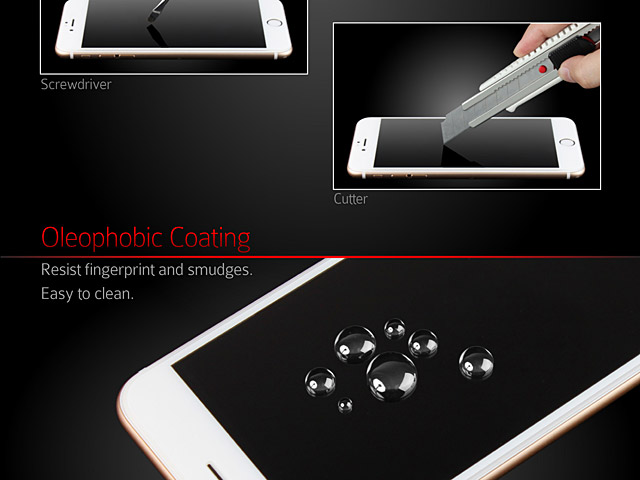 Brando Workshop Full Screen Coverage Curved Glass Protector (BlackBerry KEYone) - Black