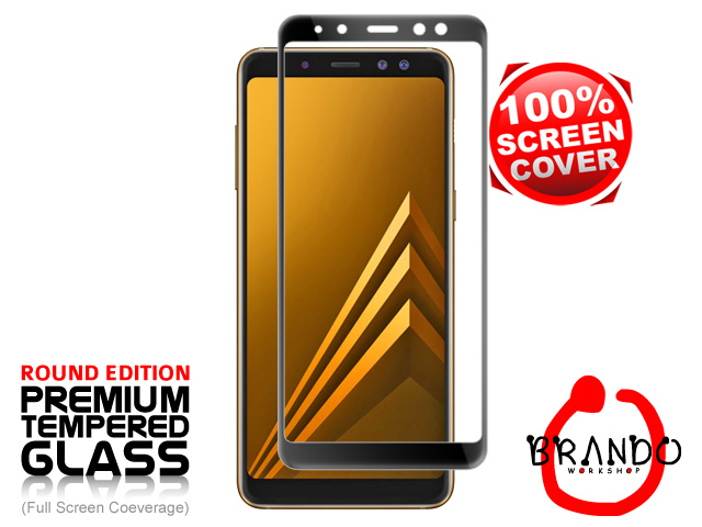 Brando Workshop Full Screen Coverage Curved Glass Protector (Samsung Galaxy A8 (2018)) - Black