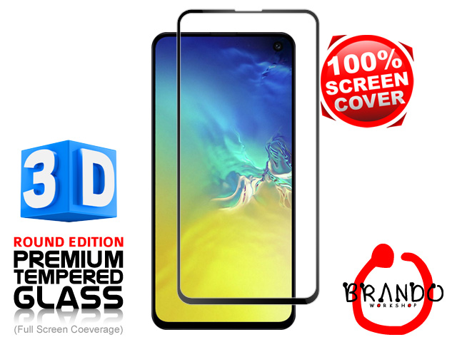 Brando Workshop Full Screen Coverage Curved 3D Glass Protector (Samsung Galaxy S10e) - Black