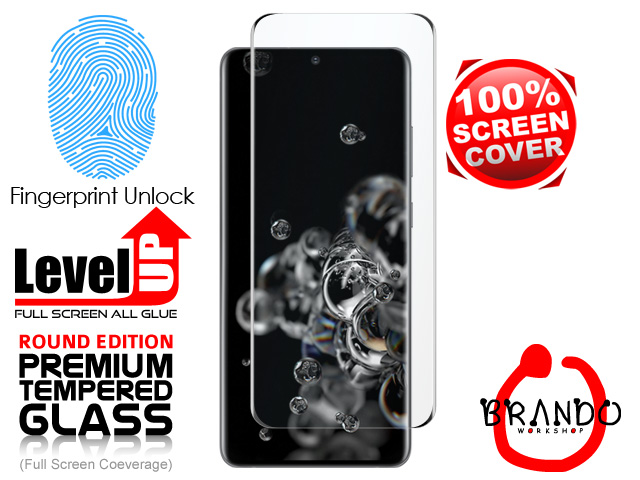 Brando Workshop Full Screen Coverage Curved Glass Protector (Samsung Galaxy S20 Ultra 5G) - Black