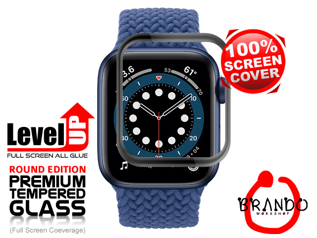 Brando Workshop Full Screen Coverage Glass Protector (Apple Watch 6 (2020)) - Black