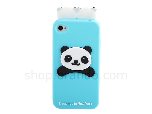 iPhone 4S Twins Panda Silicone Case