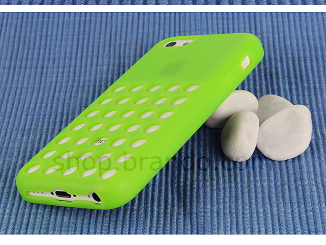 Drilled Hole Silicone Case for iPhone 5c