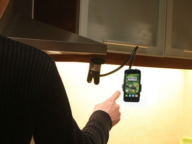 Universal Gooseneck Long Arm Clip-on Mount for Smartphones