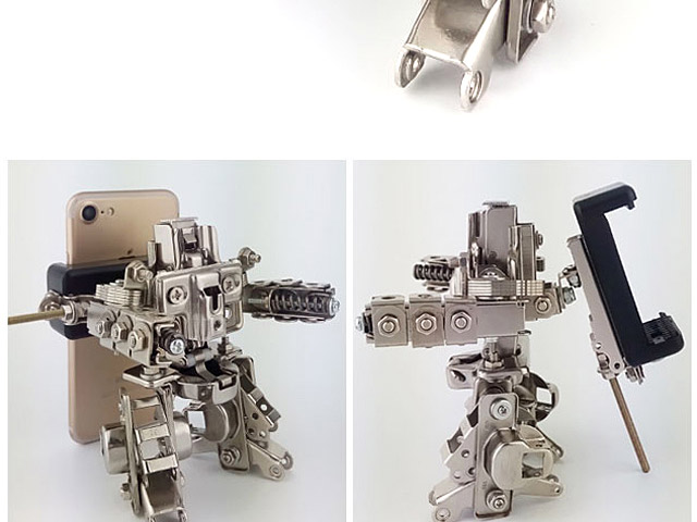 DIY Metal Mini Raytheon Robot Smartphone Holder