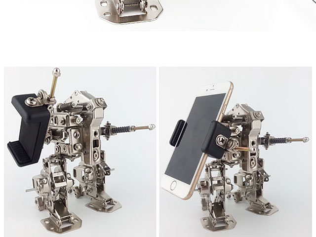 DIY Metal Mini Walker Robot Smartphone Holder