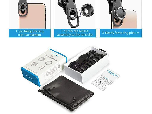 11-in-1 Smartphone Camera Optical Filter Lens Kits with Clip