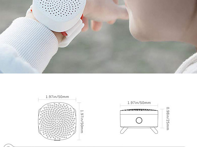 ManlnWhite Wrist Band Mini Bluetooth Speaker
