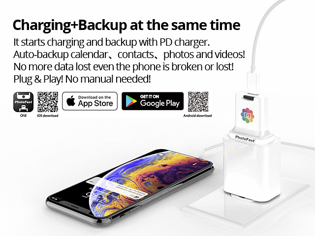 PhotoFast PhotoCube C Type-C Charging & Backup (For iOS & Android)