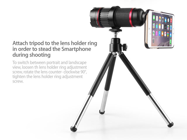Professional iPhone 6 / 6s 4-12x Zoom Telescope with Tripod Stand