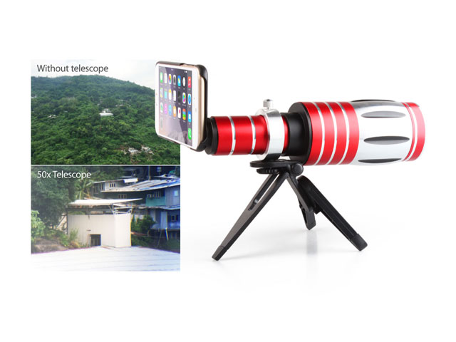 iPhone 6 Plus / 6s Plus Super Spy Ultra High Power Zoom 50X Telescope with Tripod Stand