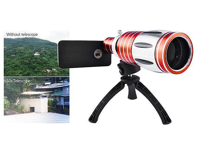 iPhone 5 / 5s / SE Super Spy Ultra High Power Zoom 50X Telescope with Tripod Stand