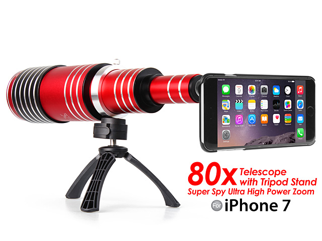 iPhone 7 Super Spy Ultra High Power Zoom 80X Telescope with Tripod Stand