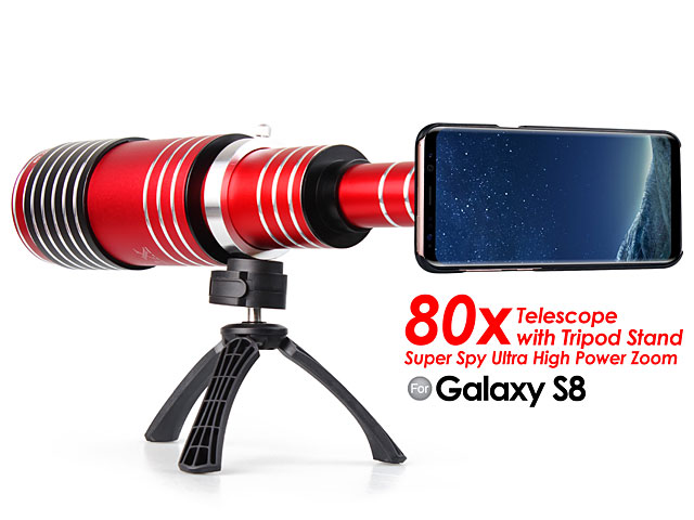 Samsung Galaxy S8 Super Spy Ultra High Power Zoom 80X Telescope with Tripod Stand