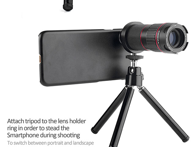 Professional iPhone 8 Plus 4-12x Zoom Telescope with Tripod Stand