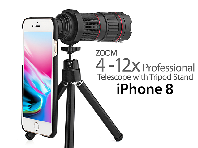 Professional iPhone 8 4-12x Zoom Telescope with Tripod Stand