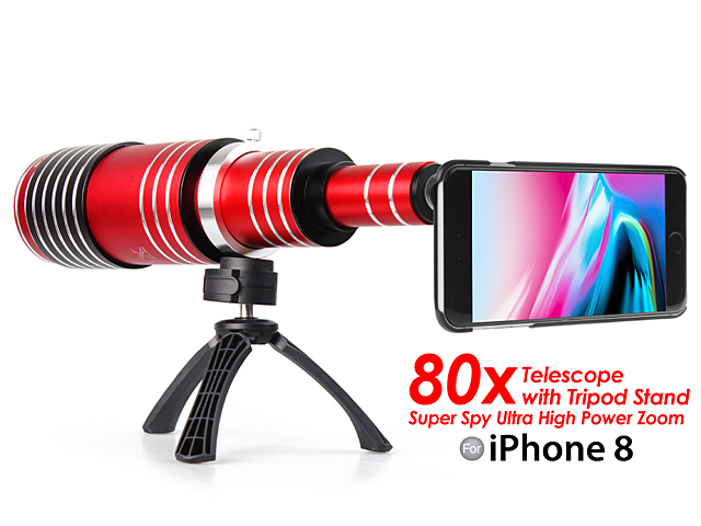 iPhone 8 Super Spy Ultra High Power Zoom 80X Telescope with Tripod Stand
