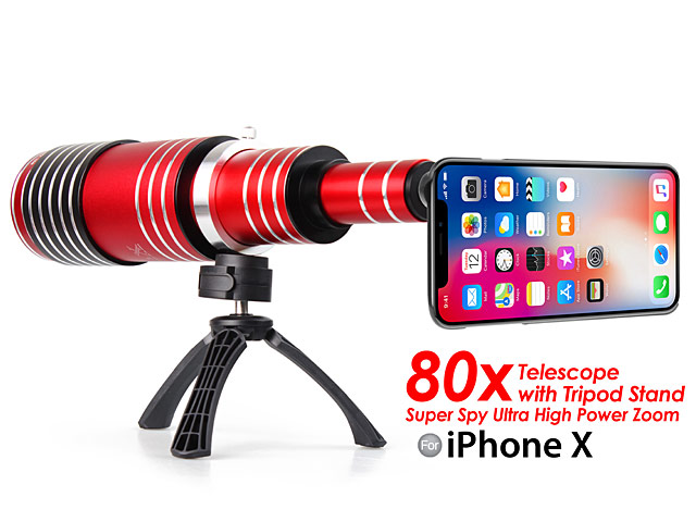 iPhone X Super Spy Ultra High Power Zoom 80X Telescope with Tripod Stand