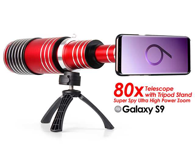 Samsung Galaxy S9 Super Spy Ultra High Power Zoom 80X Telescope with Tripod Stand