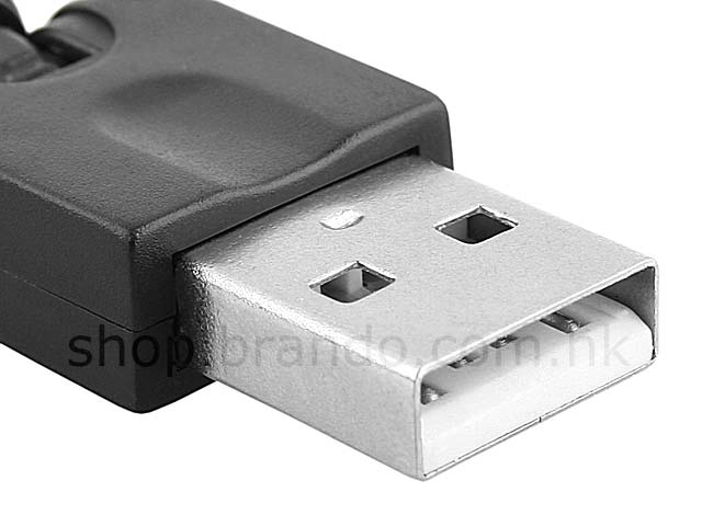 360° x 360° USB A Male to Mini-B 5 Pin Male Adapter