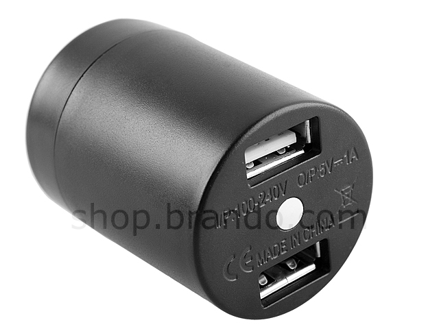 Dual USB Port Mini Travel Adapter