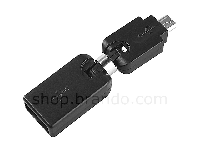 360°x 360° USB A Female to Micro-B Male Adapter