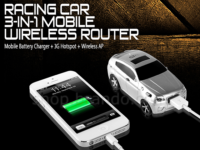 Racing Car 3-in-1 Mobile Wireless Router