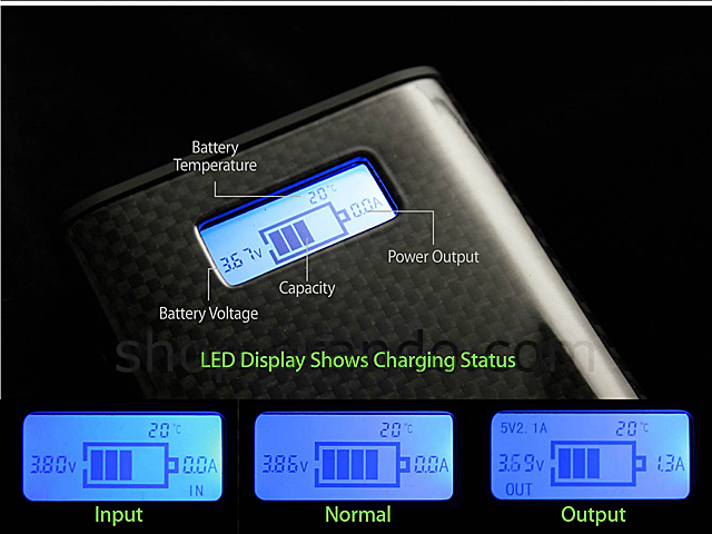 RCE External Battery - Carbon Fiber Edition (BC01 Panasonic - 10200mAh)
