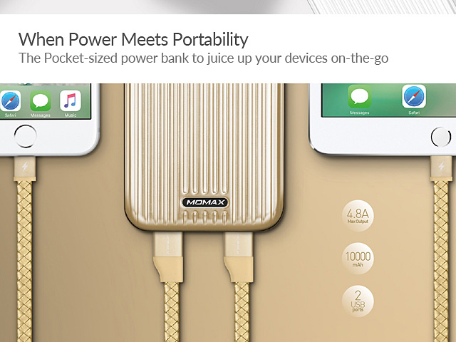 Momax iPower Go Slim Power Bank - 10000mAh