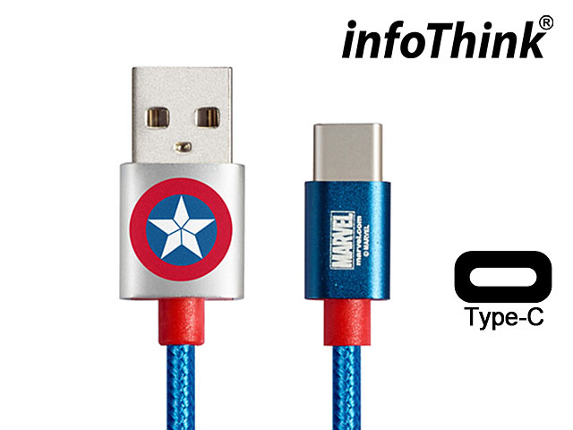 infoThink Captain America Type-C USB Sync Charging Cable
