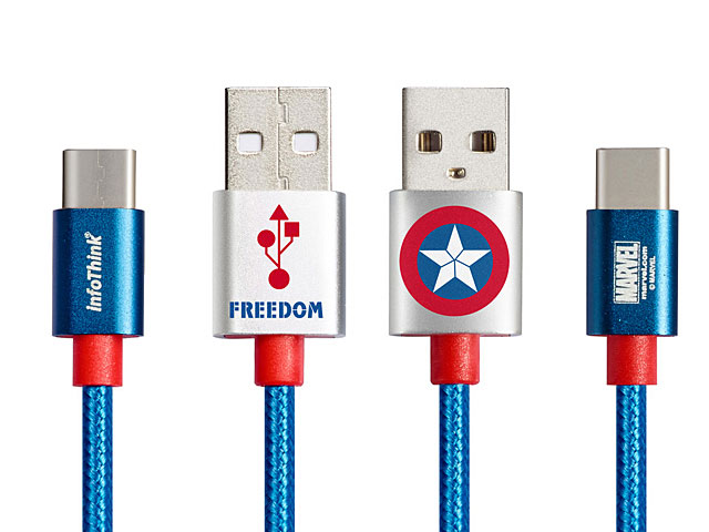 infoThink Captain America Type-C USB Sync Charging Cable