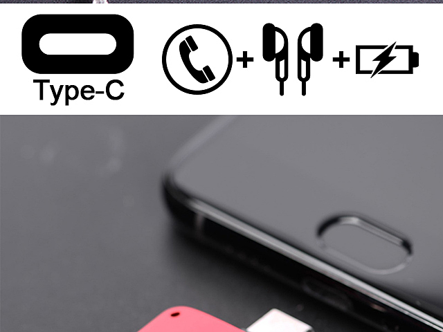 Type-C to 3.5mm Audio + Charger Adapter