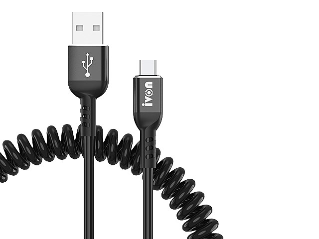 Curled Type-C USB Cable