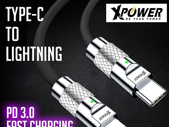 Xpower Zinc Alloy 60W Type-C to Lightning Sync & Charging Cable