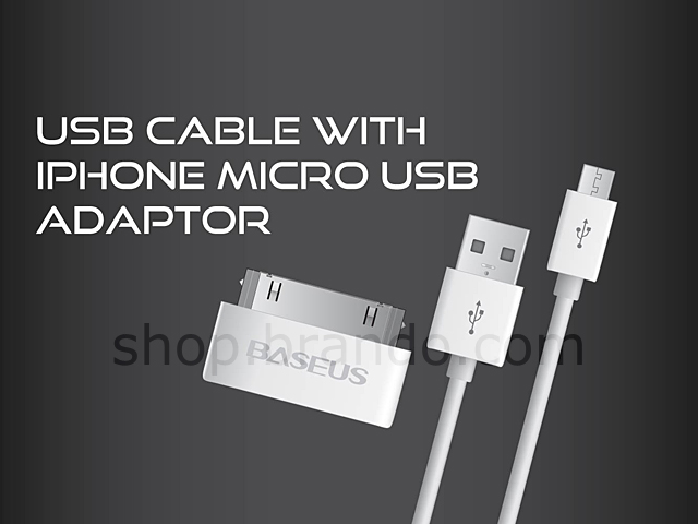 USB Cable w/ iPhone Micro USB Adaptor
